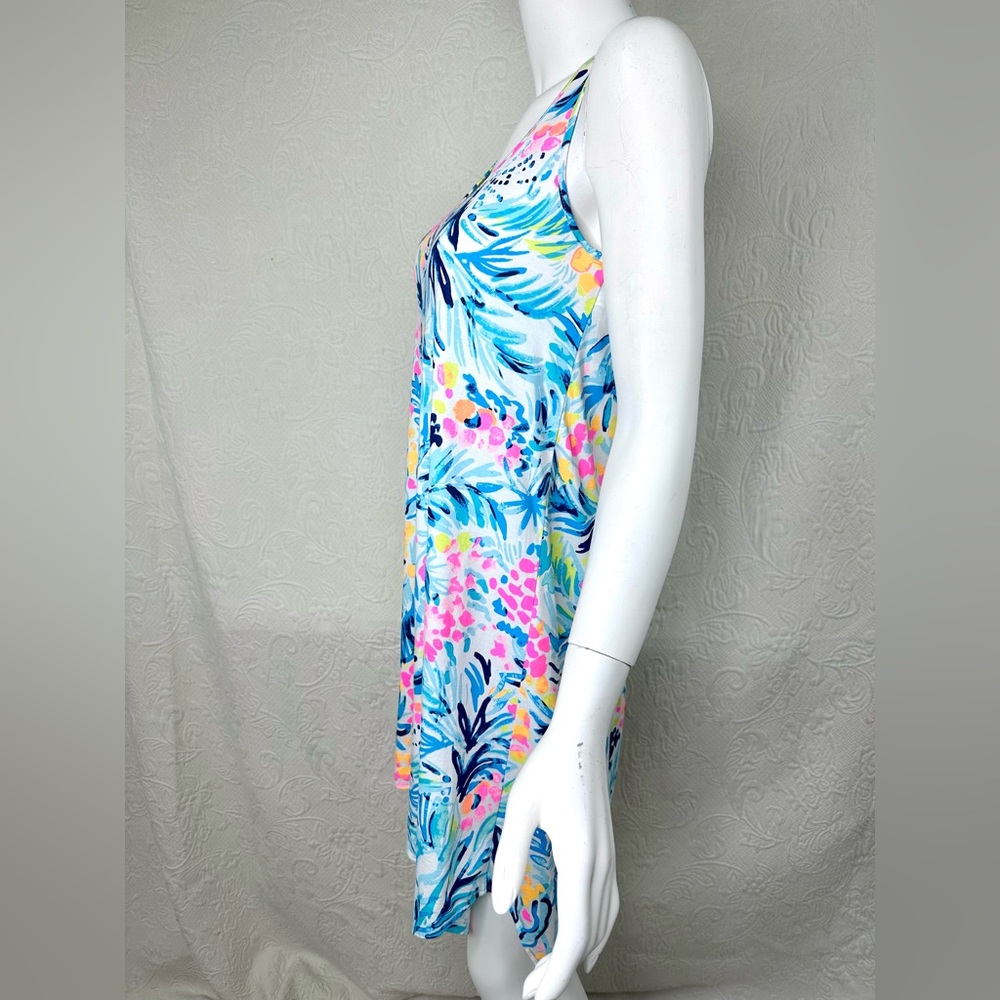 Lilly Pulitzer Melle Trapeze Serene Blue Tippy Top Dress - Picture 3 of 10